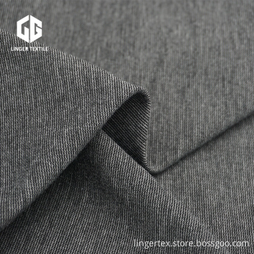 Heather Grey Polyester Rayon Spandex Roma Fabric